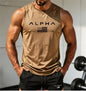 2026 Alpha Men's Printed Round-neck Fitness Vest+shorts Undershirt, Muscle Quick-drying Basketball Vest