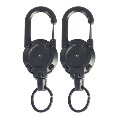 1/2/4pcs Extendable Retractable Holders Keychain Badge Reels Heavy Duty Clip With Carabiner Key Chain For Men Outdoor Bags