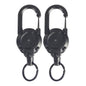 1/2/4pcs Extendable Retractable Holders Keychain Badge Reels Heavy Duty Clip With Carabiner Key Chain For Men Outdoor Bags
