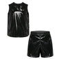 Mens Waterproof Sweat Tracksuit Tank Tops And Sides Buttons Boxer Shorts Two Pieces Outfit Special Needs Adaptive Clothing