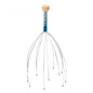 1PC Octopus Head Massager Stainless Steel Engraved Head Relaxer Brain Massage Claw Scalp Scratcher Itch Reliever Random Color