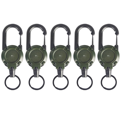 1/2/4pcs Extendable Retractable Holders Keychain Badge Reels Heavy Duty Clip With Carabiner Key Chain For Men Outdoor Bags