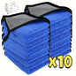 1/2/3/6/10pcs 30X60cm Microfiber Car Cleaning Towels Soft Quick Drying for Windows Mirrors Wiping Rags Double Layer Wash Cloth