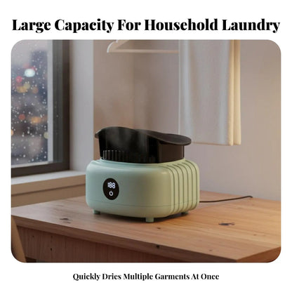 Portable Clothes Dryer Easy Assembly Electric Clothes Drying Machine Foldable Laundry Dryer Timer Function for Travelers
