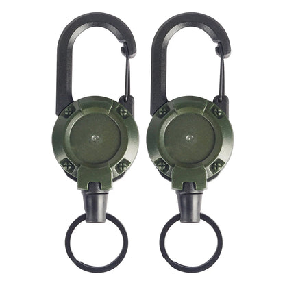 1/2/4pcs Extendable Retractable Holders Keychain Badge Reels Heavy Duty Clip With Carabiner Key Chain For Men Outdoor Bags