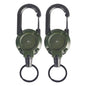 1/2/4pcs Extendable Retractable Holders Keychain Badge Reels Heavy Duty Clip With Carabiner Key Chain For Men Outdoor Bags
