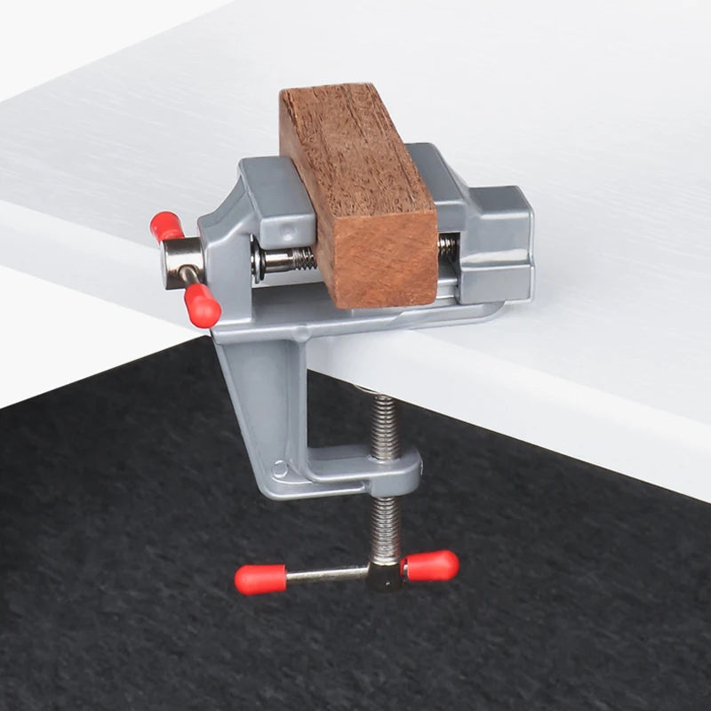 Small Jewelers Hobby  Clamp On Table Flat Pliers Tool Vice Bench Vise Muliti-Funcational 3.5&quot Aluminum Miniature