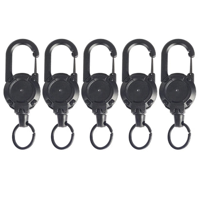 1/2/4pcs Extendable Retractable Holders Keychain Badge Reels Heavy Duty Clip With Carabiner Key Chain For Men Outdoor Bags