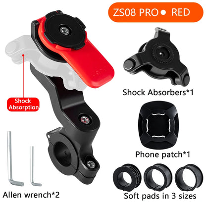 Motorcycle Phone Holder, Bicycle Navigation Holder 360° Rotating Riding Holder Universal Phone Holder Detachable and Adjustable.