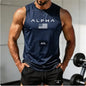 2026 Alpha Men's Printed Round-neck Fitness Vest+shorts Undershirt, Muscle Quick-drying Basketball Vest