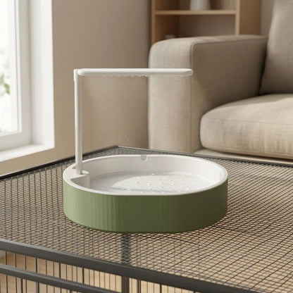Parrot Bath Basin Green and White Bird Shower Bath Parrot Bathtub Plastic Pet Accessory Transparent