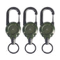 1/2/4pcs Extendable Retractable Holders Keychain Badge Reels Heavy Duty Clip With Carabiner Key Chain For Men Outdoor Bags