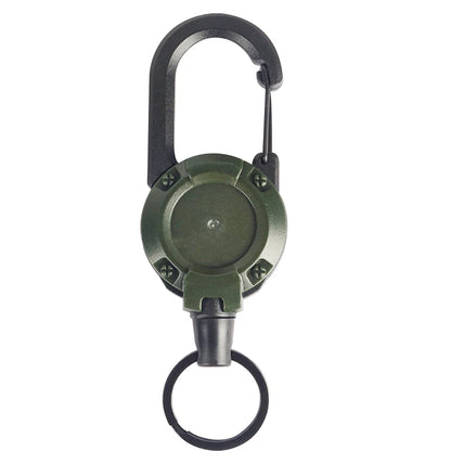 1/2/4pcs Extendable Retractable Holders Keychain Badge Reels Heavy Duty Clip With Carabiner Key Chain For Men Outdoor Bags