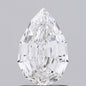 1.05 ct MODIFIED PEAR STEP CUT D VVS2 IGI Certified Lab Grown Diamond