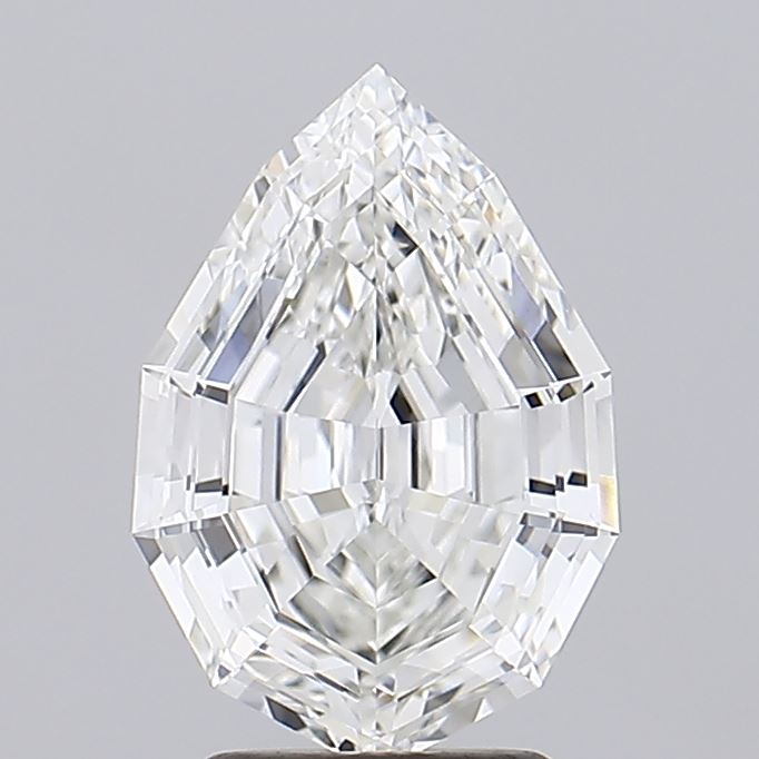 2.55 ct MODIFIED PEAR STEP CUT E VVS1 IGI Certified Lab Grown Diamond
